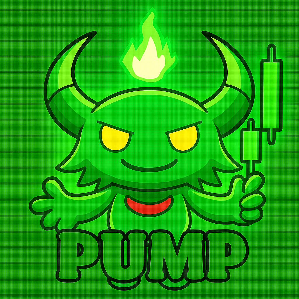 A glowing green glo character